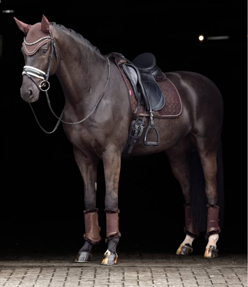 LeMieux Crystal Suede Dressage Pad Brown-1